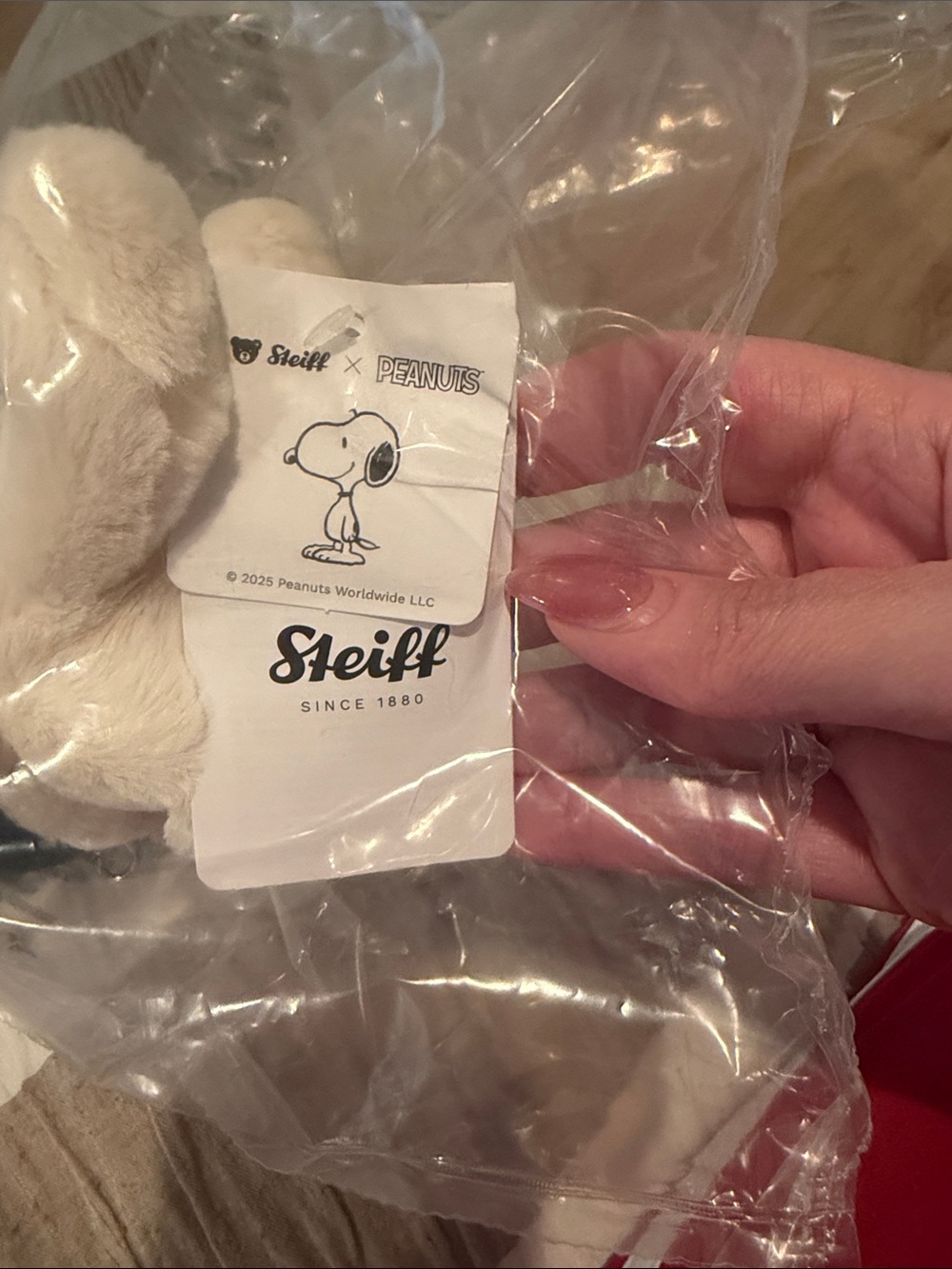 Steiff Snoopy Plush Key Ring - Picture 2 of 4